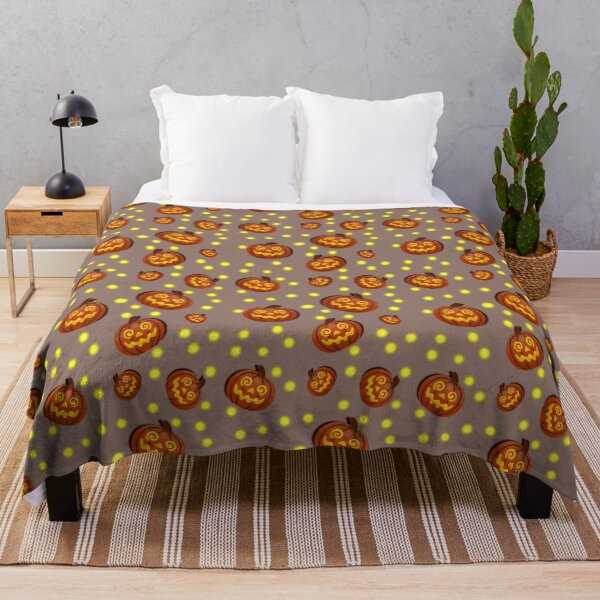 Item preview, Cute spiral Eye jack o lantern seamless Halloween pattern. designed and sold by RuwaDesignArt.