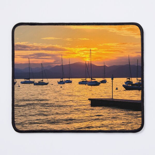 Item preview, Golden sky at Sunset over Lake Garda designed and sold by Violaman.