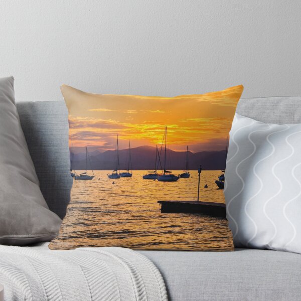 Item preview, Golden sky at Sunset over Lake Garda designed and sold by Violaman.