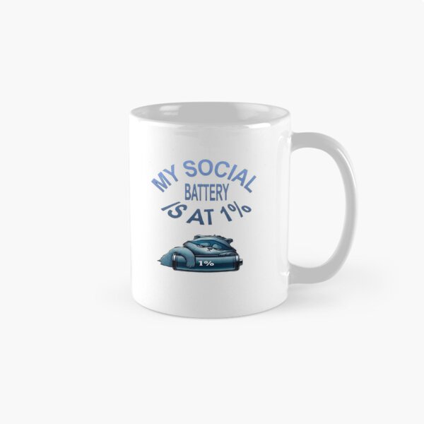 Item preview, My Social Battery Is At 1% - Funny Tired Cat designed and sold by IvanaIka.