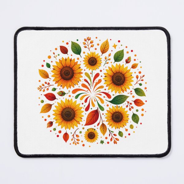 Item preview, Autumn Sunflower Floral Mandala designed and sold by PetalGarden.