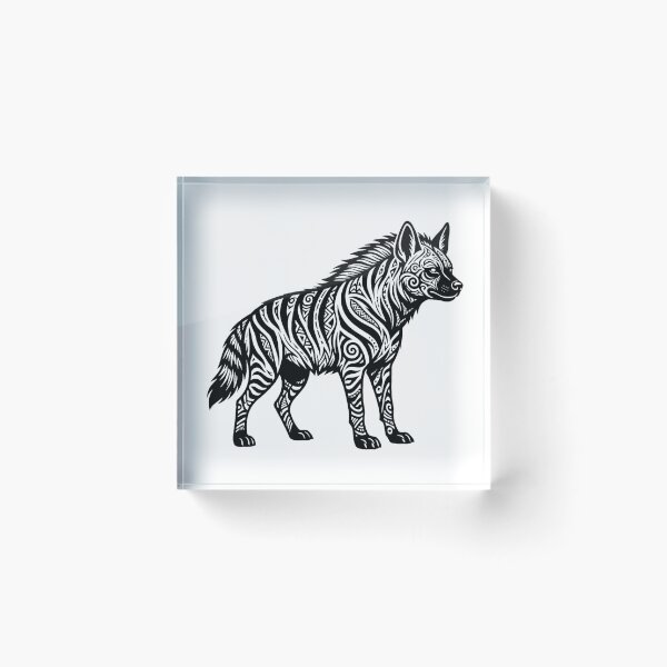 Item preview, Intricate Tribal Pattern Striped Hyena Illustration designed and sold by VectorForge.
