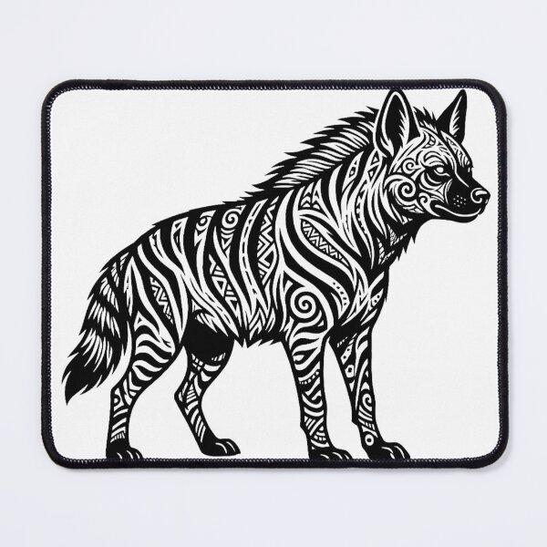 Item preview, Intricate Tribal Pattern Striped Hyena Illustration designed and sold by VectorForge.
