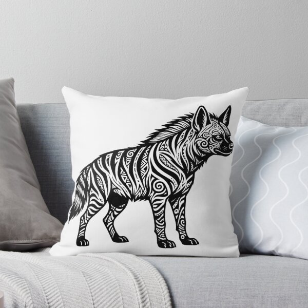 Item preview, Intricate Tribal Pattern Striped Hyena Illustration designed and sold by VectorForge.