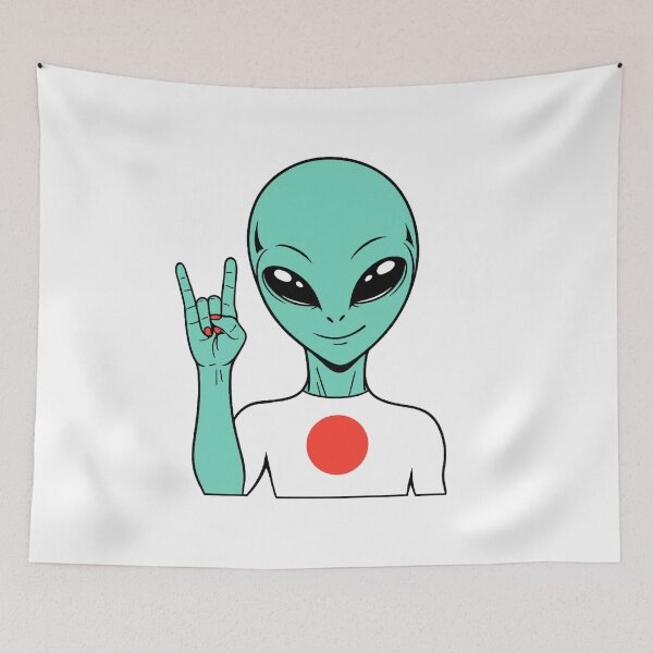 Item preview, Zorgo Japan | Rock on Alien | Japan Flag Shirt | Cute Alien Gift | Japan Merchandise designed and sold by The-Visitors.