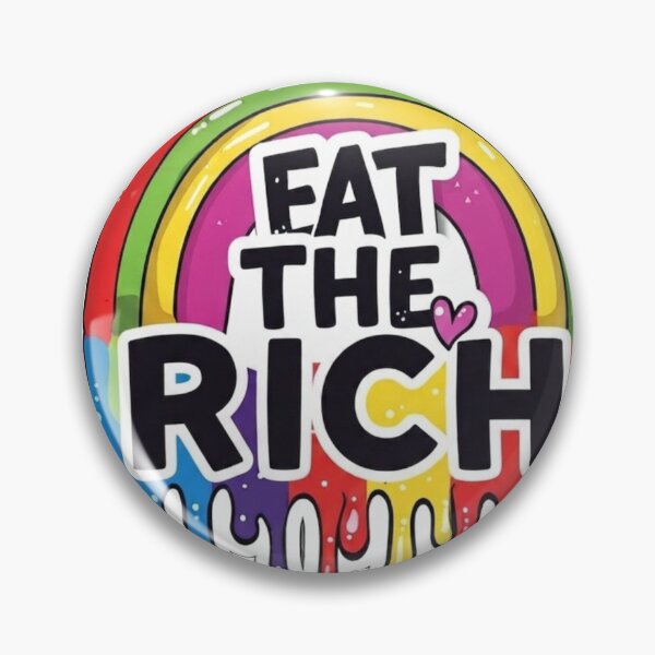 Item preview, Eat The Rich Melting Rainbow Satirical Statement Design designed and sold by VectorForge.
