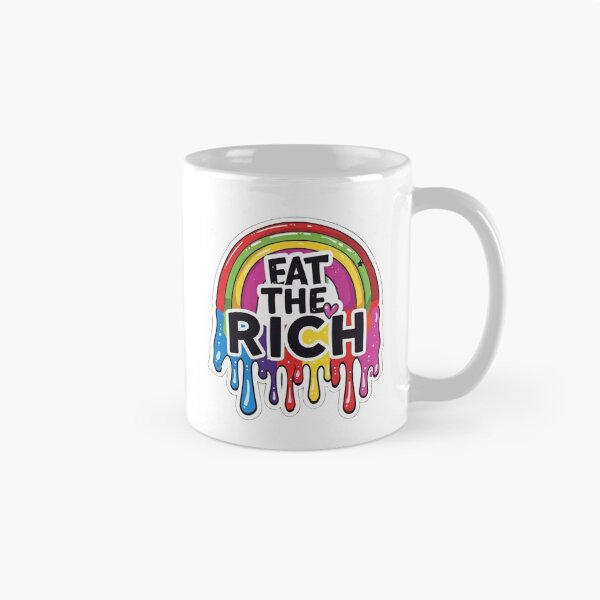 Item preview, Eat The Rich Melting Rainbow Satirical Statement Design designed and sold by VectorForge.