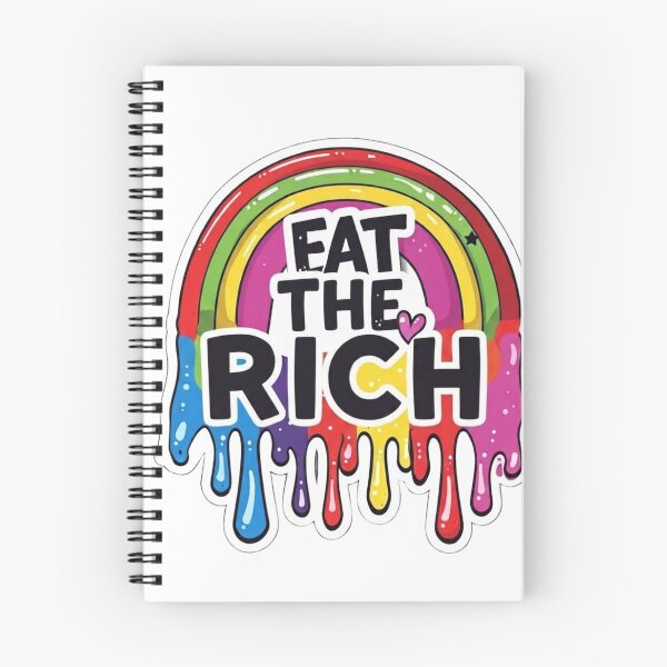 Item preview, Eat The Rich Melting Rainbow Satirical Statement Design designed and sold by VectorForge.
