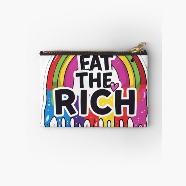 Item preview, Eat The Rich Melting Rainbow Satirical Statement Design designed and sold by VectorForge.