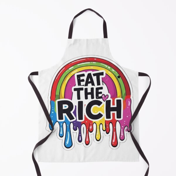 Item preview, Eat The Rich Melting Rainbow Satirical Statement Design designed and sold by VectorForge.