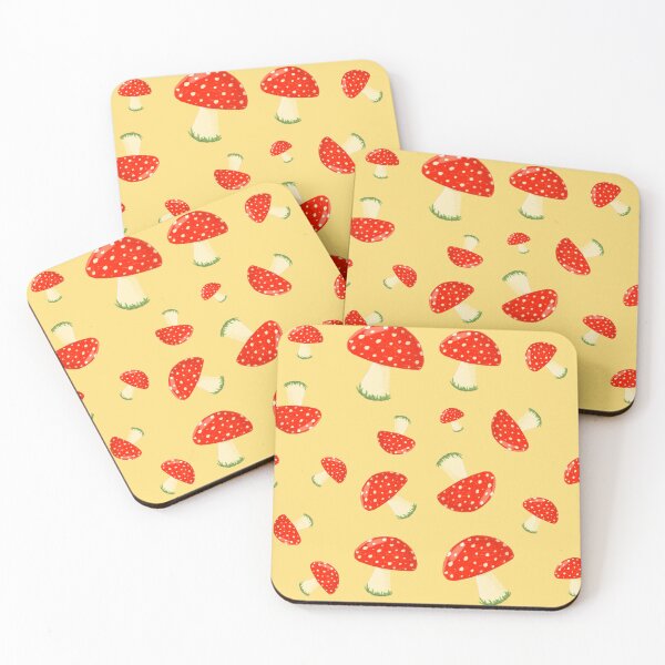 Item preview, Cottagecore Red Mushrooms - Fall Pattern designed and sold by Wallocke _.
