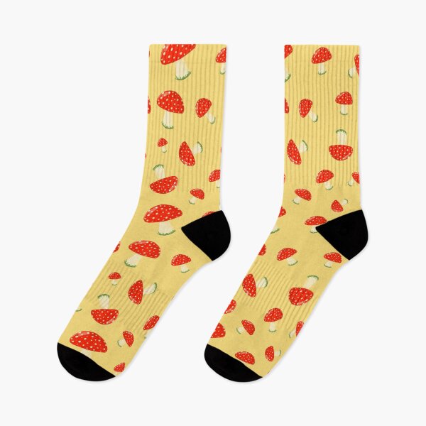 Item preview, Cottagecore Red Mushrooms - Fall Pattern designed and sold by Wallocke _.