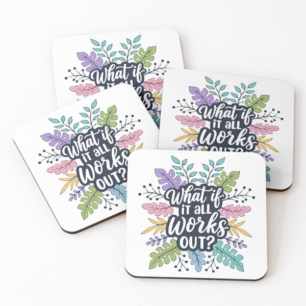 Item preview, What If It All Works Out? Motivational Quote Positive Affirmation Optimism Inspiration designed and sold by JonesFlora2025.