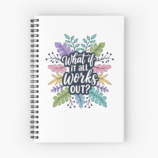 Item preview, What If It All Works Out? Motivational Quote Positive Affirmation Optimism Inspiration designed and sold by JonesFlora2025.