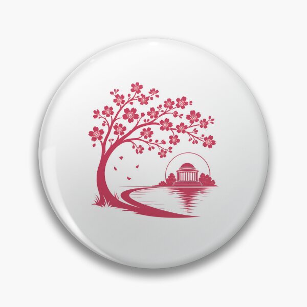 Item preview, Washington DC: Pink Cherry Tree & Jefferson Memorial designed and sold by Fenay Designs.
