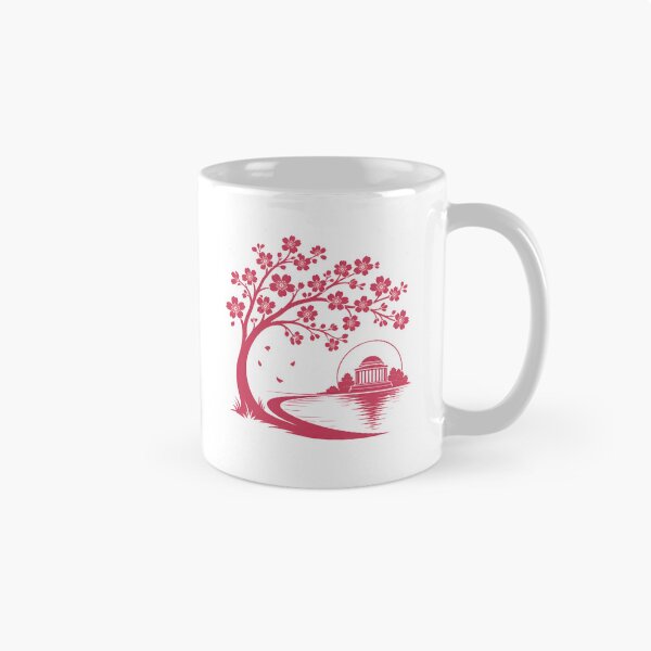 Item preview, Washington DC: Pink Cherry Tree & Jefferson Memorial designed and sold by Fenay Designs.