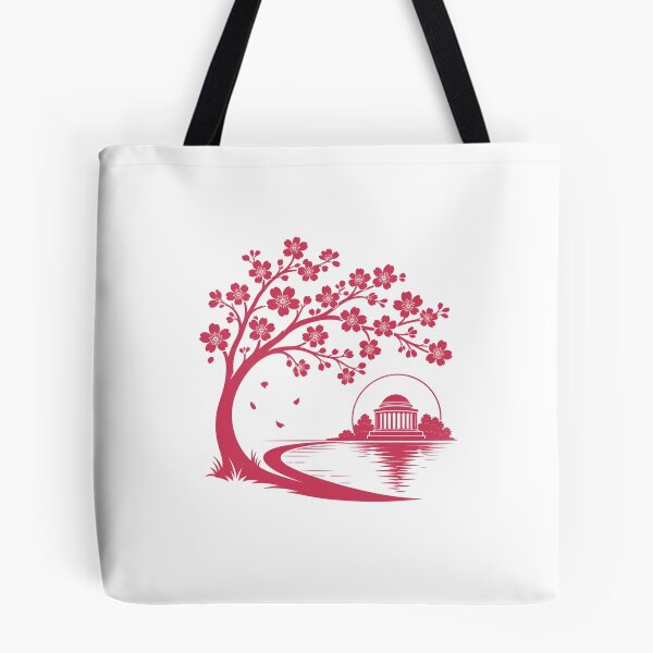 Item preview, Washington DC: Pink Cherry Tree & Jefferson Memorial designed and sold by Fenay Designs.