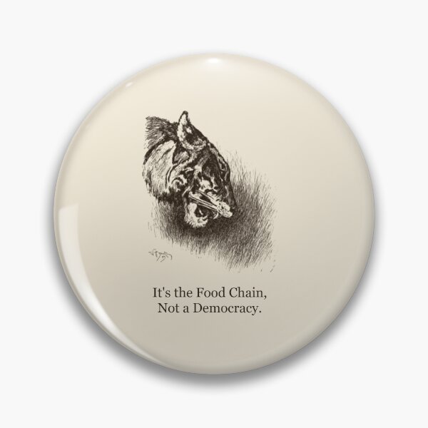 Item preview, It's the Food Chain, Not a Democracy - Vintage Snarling jungle wolf Tee designed and sold by Core-E.