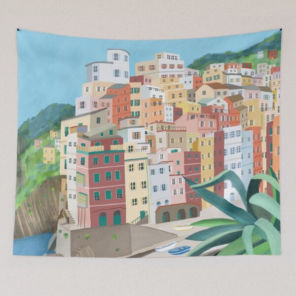 Item preview, Riomaggiore, Cinque Terre, Italian Coastal Village by Artist Carla Daly designed and sold by Carla Daly.
