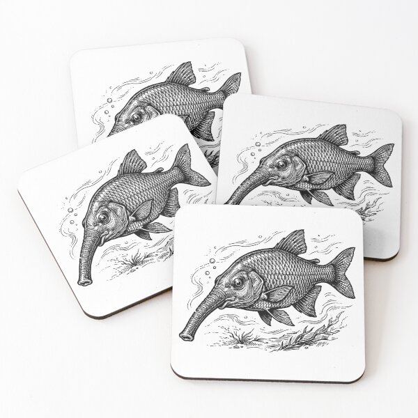 Item preview, Vintage Woodcut Elephantnose Fish Illustration designed and sold by DuckOddity.