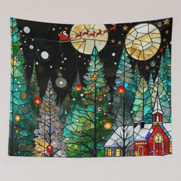 Item preview, Magical Christmas Village With Santa And His Sleigh designed and sold by GaffaDesigns.