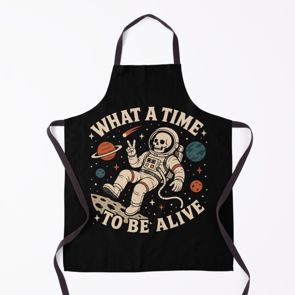 Item preview, What A Time To Be Alive Skeleton Astronaut | Retro Vintage Space Skull Graphic designed and sold by Leeded.