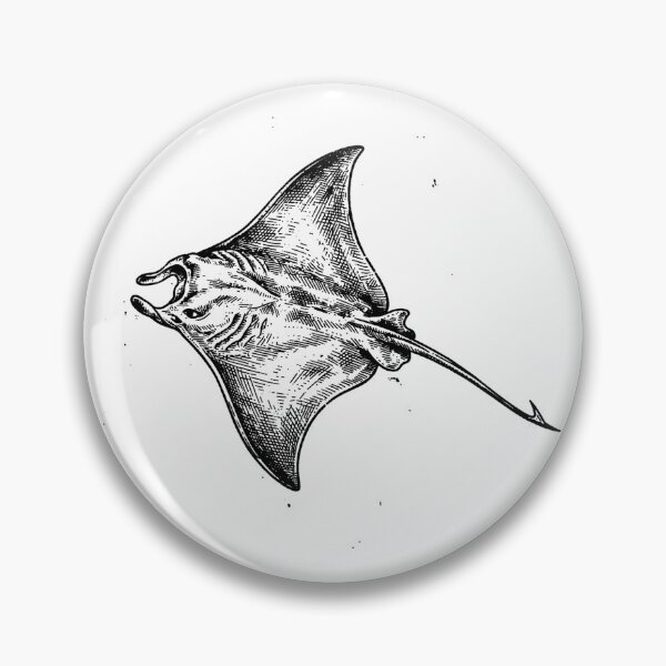 Item preview, Vintage Woodcut Stingray Illustration designed and sold by DuckOddity.