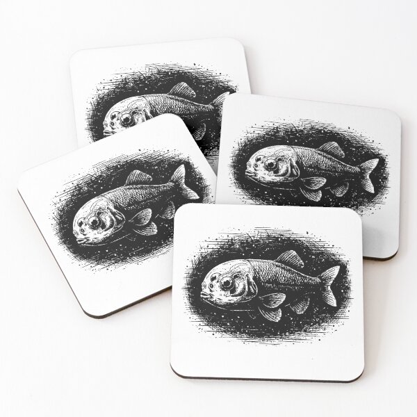 Item preview, Vintage Woodcut Barreleye Fish Illustration designed and sold by DuckOddity.