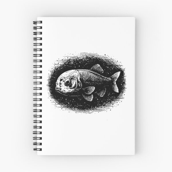 Item preview, Vintage Woodcut Barreleye Fish Illustration designed and sold by DuckOddity.