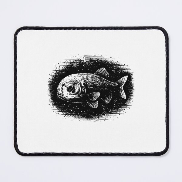 Item preview, Vintage Woodcut Barreleye Fish Illustration designed and sold by DuckOddity.