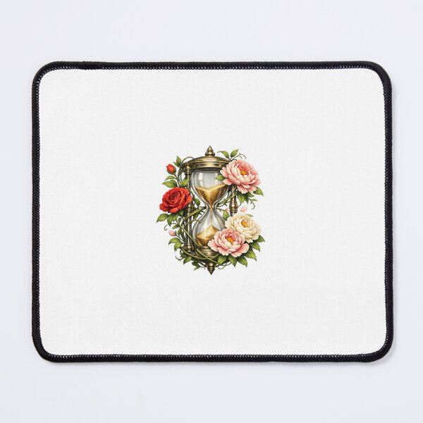 Item preview, Vintage Floral Hourglass Dark Cottagecore Art designed and sold by Trionda_Shop.