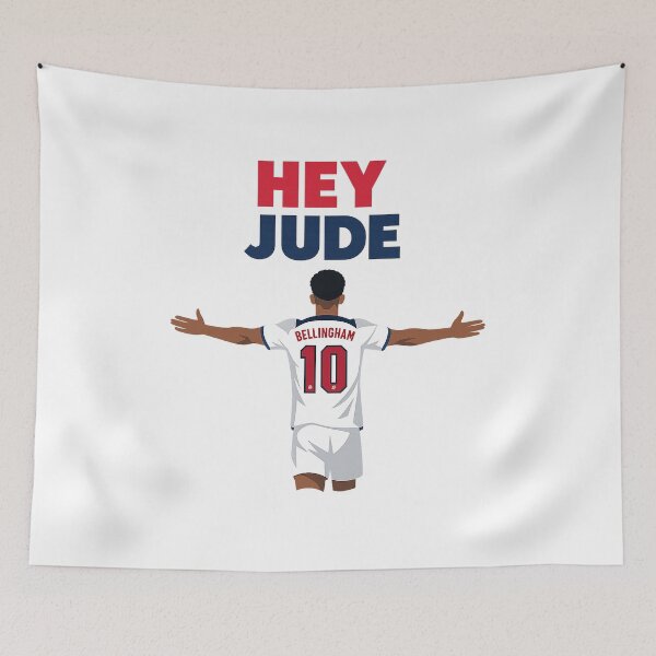 Item preview, Jude Bellingham England World Cup Football Hey Jude Artwork designed and sold by popsloganmerch.