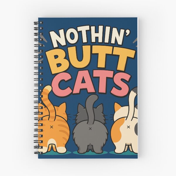 Item preview, Nothin' Butt Cats Funny Colorful Cat Butt Illustration with Cute Cartoon Kittens, Playful Pet Humor, Whimsical Feline Art for Cat Lovers and Animal Comedy Fans designed and sold by Huddy-clothes.