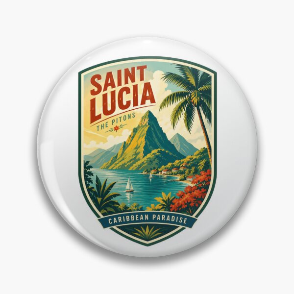 Item preview, Saint Lucia The Pitons Caribbean Paradise Island Travel Souvenir designed and sold by Simsimah26Parks.