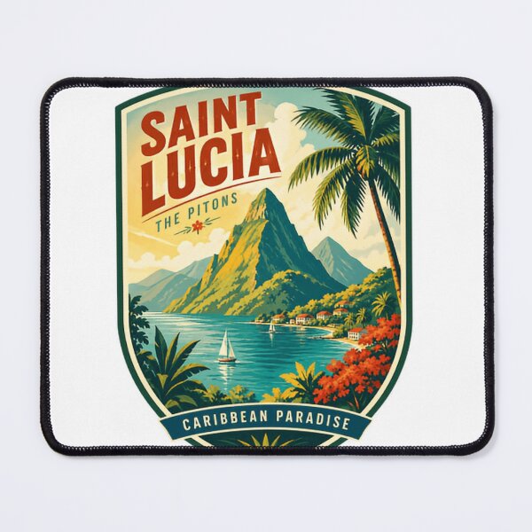 Item preview, Saint Lucia The Pitons Caribbean Paradise Island Travel Souvenir designed and sold by Simsimah26Parks.