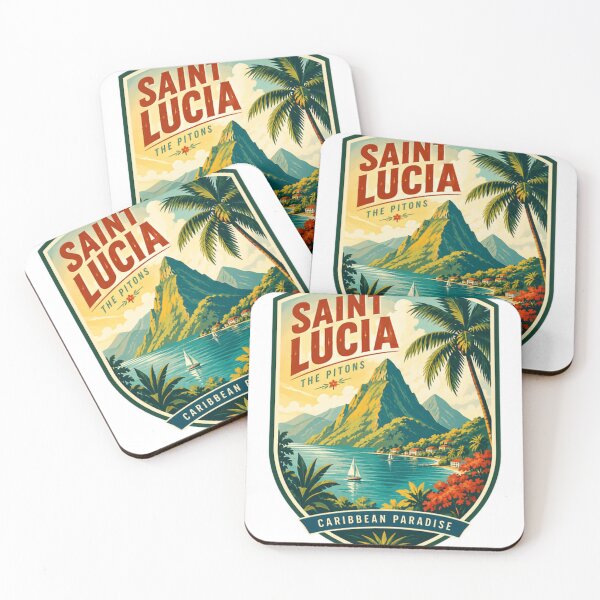 Item preview, Saint Lucia The Pitons Caribbean Paradise Island Travel Souvenir designed and sold by Simsimah26Parks.
