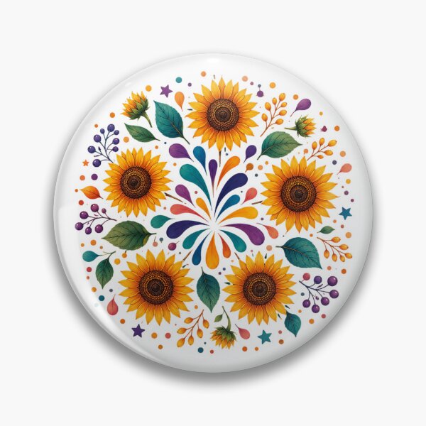Item preview, Colorful Sunflower Floral Mandala designed and sold by PetalGarden.