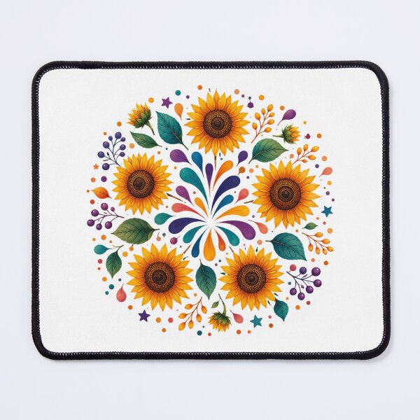 Item preview, Colorful Sunflower Floral Mandala designed and sold by PetalGarden.