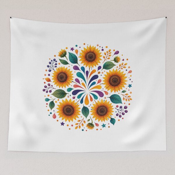 Item preview, Colorful Sunflower Floral Mandala designed and sold by PetalGarden.