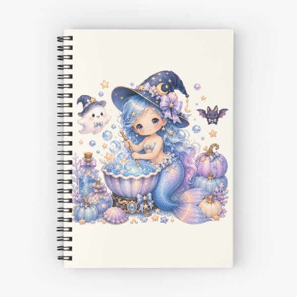 Item preview, Pastel Witch Mermaid Brewing Magic Potion | Cute Halloween Ghost Fantasy designed and sold by looplandger.