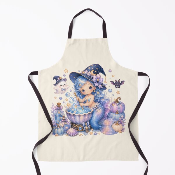 Item preview, Pastel Witch Mermaid Brewing Magic Potion | Cute Halloween Ghost Fantasy designed and sold by looplandger.