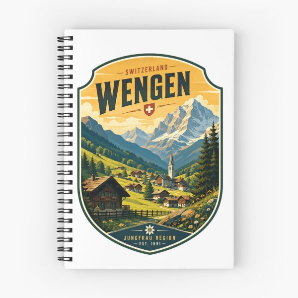 Item preview, Switzerland Wengen Jungfrau Region Est. 1891 Swiss Travel Souvenir designed and sold by Simsimah26Parks.
