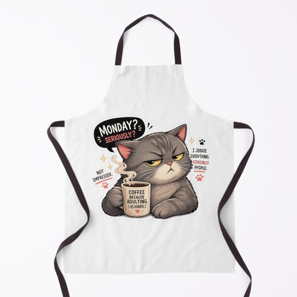 Item preview, Judging cat with coffee Sticker  designed and sold by Designertanya.