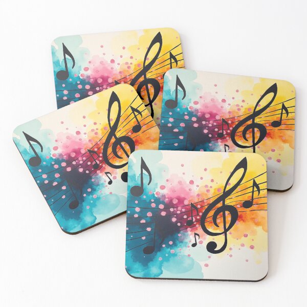 Item preview, Colorful Musical Notes Watercolor Art Print. designed and sold by fbtrisha.