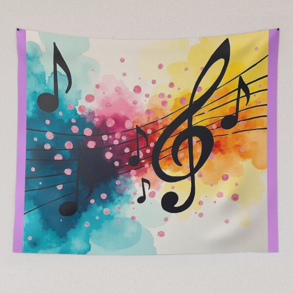 Item preview, Colorful Musical Notes Watercolor Art Print. designed and sold by fbtrisha.