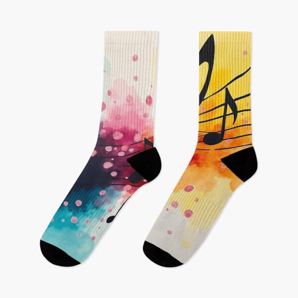 Item preview, Colorful Musical Notes Watercolor Art Print. designed and sold by fbtrisha.