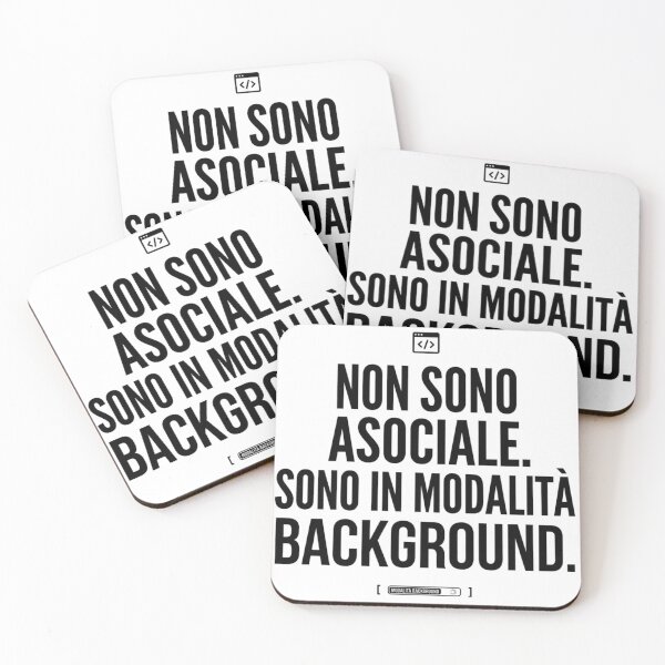Item preview, Non Sono Asociale Sono In Modalita Background Funny Italian Nerd designed and sold by Basiledesigns.