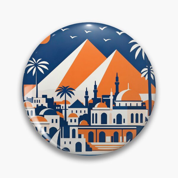Item preview, Cairo cityscape with the pyramids designed and sold by paulrommer.