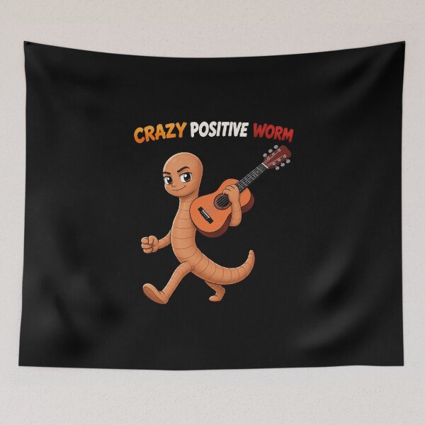 Item preview, Worm Playing Guitar Cute Funny Musician Cartoon T-Shirt designed and sold by maxiprom.