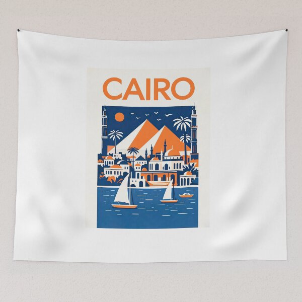 Item preview, Cairo cityscape with the pyramids designed and sold by paulrommer.